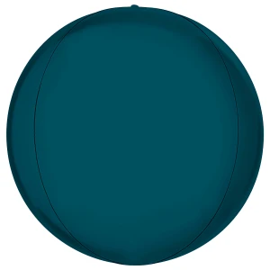 15 inch (38 cm) Grabo Globe Satin Petrol Blue folie ballon