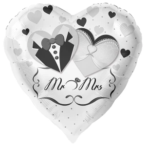 17 Inch (46 cm) Premioloon Mr. & Mrs. Newlyweds folie ballon