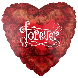 18 Inch (46 cm) Betallic Forever Heart folie ballon