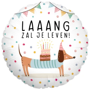18 inch (46 cm) De Ballonnerie Laaang zal je leven! folie ballon