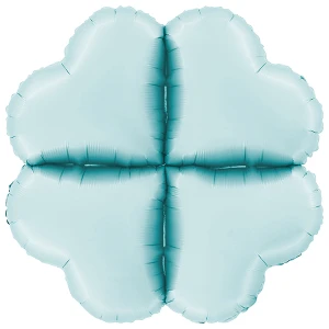 24 inch (61 cm) Grabo Maxi Base Heart Satin Pastel Blue folie ballon