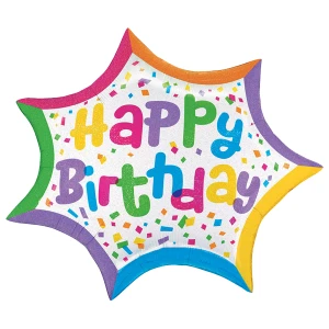 27 inch (69 cm) Grabo Birthday Confetti Burst folie ballon