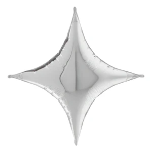 30 inch (76 cm) Grabo Deco-Concave Cross Silver folie ballon