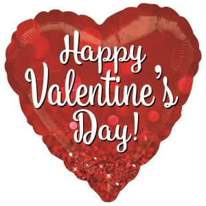 28 Inch (71 cm) Anagram Happy Valentine's Sparkle folie ballon