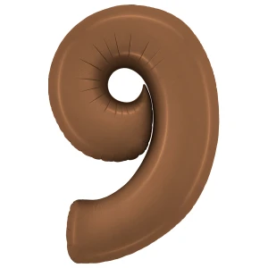 40 Inch (102 cm) Grabo Number Nine Satin Chocolate folie ballon