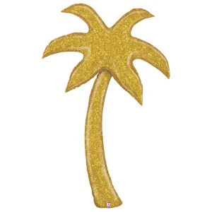 5 ft (177 cm) Grabo Special Delivery Gold Glitter Palm Tree folie ballon