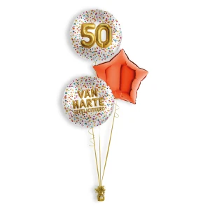 Folieballonboeket Number 50 Confetti (#181011)
