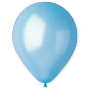 GM120 (33 cm) Gemar metallic Light Blue latex ballonnen
