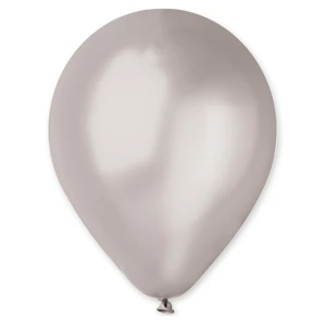 GM120 (33 cm) Gemar metallic Silver latex ballonnen
