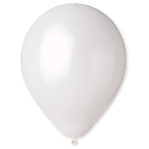 GM120 (33 cm) Gemar metallic White latex ballonnen