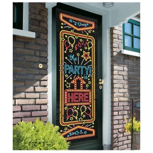 Neon door banner - The party is here