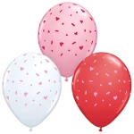 11 Inch (28 cm) Qualatex Hearts & Sprinkles ballonnen