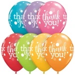 11 Inch (28 cm) Qualatex Thank You Dots Upon Dots ballonnen