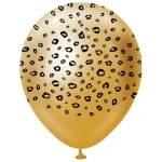 12 inch (30 cm) Kalisan Safari Leopard - Mirror Gold latex ballon