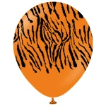 12 inch (30 cm) Kalisan Safari Tiger - Orange latex ballon
