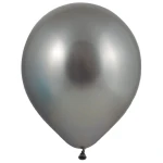 12-TR (32 cm) Globos Rounded Metallic Silver latex ballonnen