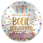 17 inch (43 cm) Premioloon Boeie Gefeliciteerd folie ballon