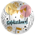 17 inch (43 cm) Premioloon Gefeliciteerd! folie ballon