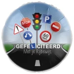17 inch (43 cm) Premioloon Gefeliciteerd Met Je Rijbewijs folie ballon
