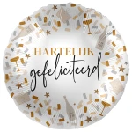 17 inch (43 cm) Premioloon Hartelijk Gefeliciteerd folie ballon
