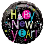 18 Inch (44 cm) Anagram Playful Happy New Year folie ballon
