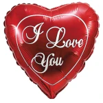 18 inch (45 cm) De Ballonnerie Heart Love Red folie ballon