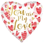 18 inch (45 cm) De Ballonnerie Heart You Are My Love folie ballon