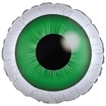 18 inch (45 cm) De Ballonnerie Round Eye Green folieballon