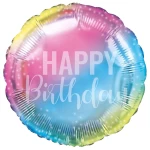 18 inch (45 cm) Flexmetal Happy Birthday Rainbow folie ballon