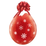 18 inch (45 cm) Qualatex Snowflakes & Sparkles stuffer ballonnen