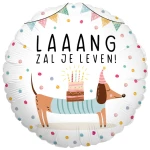 18 inch (46 cm) De Ballonnerie Laaang zal je leven! folie ballon