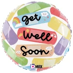 18 inch (46 cm) Grabo Cheerful Get Well Bandaids folie ballon