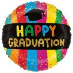 18 Inch (46 cm) Grabo Colorful Graduation folie ballon
