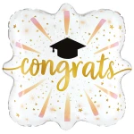 18 Inch (46 cm) Grabo Congrats Grad Fireworks folie ballon