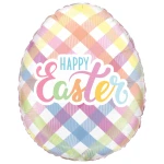 18 inch (46 cm) Grabo Easter Egg Plaid folie ballon
