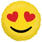 18 Inch (46 cm) Grabo Emoji Hearts folie ballon