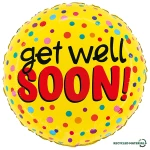 18 inch (46 cm) Grabo Get Well Bright Dots folie ballon