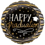 18 Inch (46 cm) Grabo Metallic Graduation Stripes folie ballon