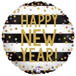 18 Inch (46 cm) Grabo New Year Confetti folie ballon
