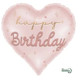 18 Inch (46 cm) Grabo Pink Happy Birthday folie ballon