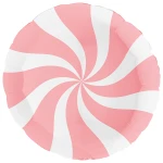 18 inch (46 cm) Grabo Round Swirly White - folie ballonnen