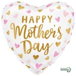 18 Inch (46 cm) Grabo Satin Mother's Day Hearts folie ballon