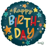 18 Inch (46 cm) Grabo Stars Birthday folie ballon