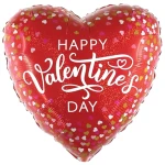 18 Inch (46 cm) Grabo Valentine Confetti Hearts folie ballon