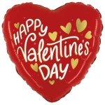 18 Inch (46 cm) Grabo Valentine Gold Heart folie ballon
