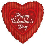 18 Inch (46 cm) Grabo Valentine's Day Stripes folie ballon