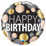 18 inch (46 cm) Qualatex Birthday Big Metallic Dots folie ballon