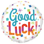 18 Inch (46 cm) Qualatex Good Luck Colorful Confetti folie ballon