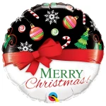 18 inch (46 cm) Qualatex Merry Christmas Bow folie ballon