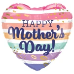 18 Inch (46 cm) Qualatex Mother's Day Boho Stripes folie ballon